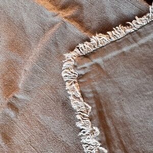 Fringed Grey zippered pillowcases